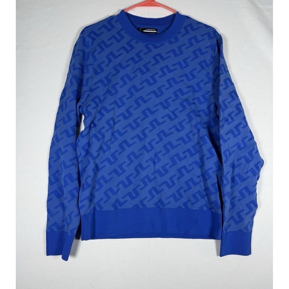 J.Lindeberg Other - NWT J.Lindeberg Bridge Mono Knitted Sweater Mens Medium Nautical Blue MSRP $185